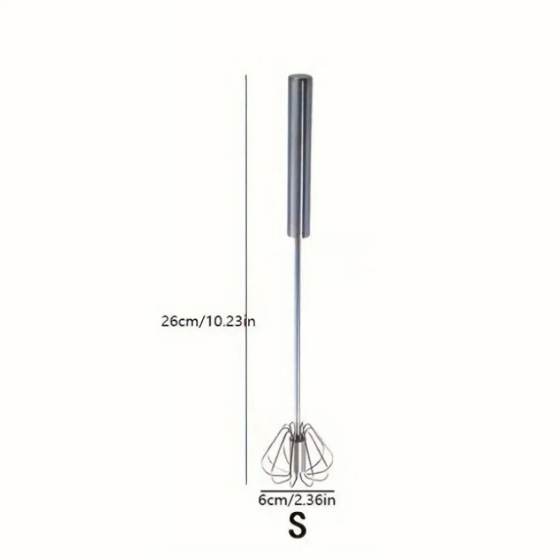 Baking Tool Whisk Stainless Steel Thickened Mixer Semi-Automatic Egg Beater Manual Mini Silicone Whisk