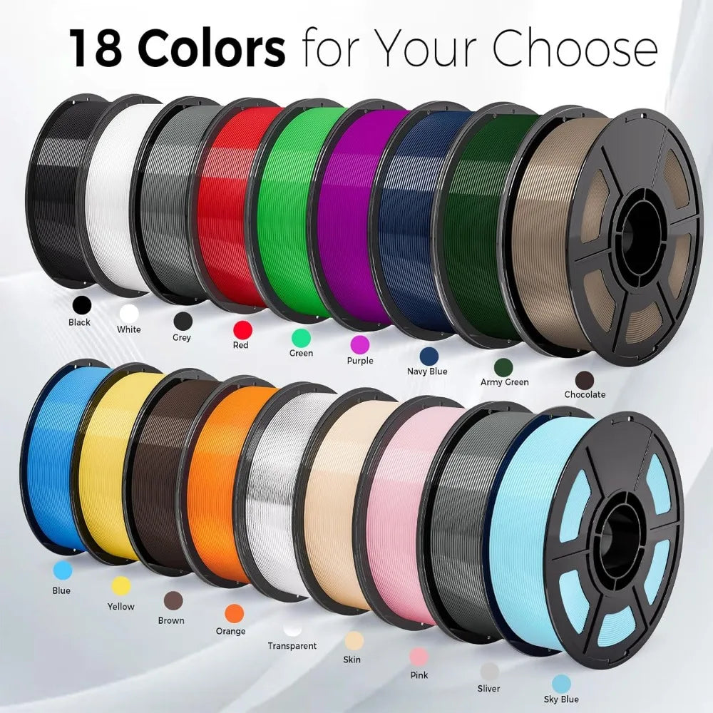 16KG PETG Filament Bundle 1.75mm 3D Printer Filament, 16 Colors, Accuracy +/-0.02mm