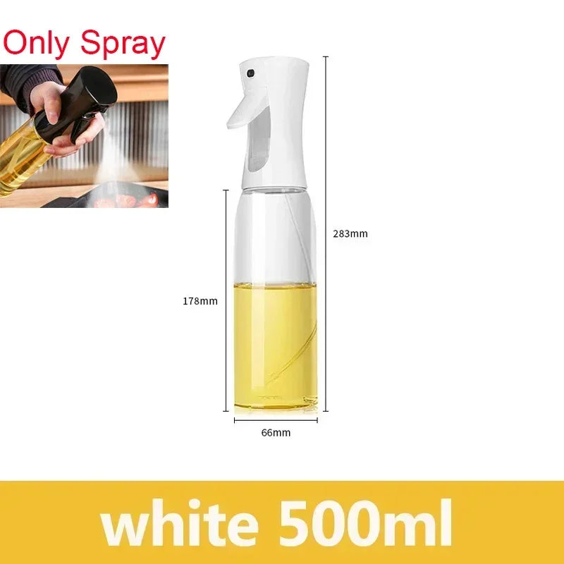 200/300/500ml Oil Spray Bottle BBQ Cooking Olive Oil Sprayer Plastic Baking Oil Spray Empty Bottle Vinegar Bottle Or Oil brush