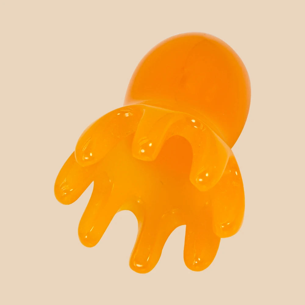Cute Octopus Scalp Massage Comb (Resin)|Korean Hair Care, Stress Relief, Anti-Hair Loss, Portable Head Massager for Home & Trave