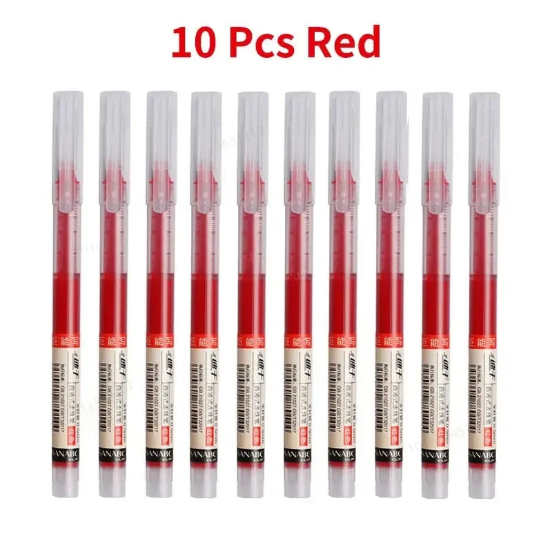10 Pcs Color Gel pens.Quick Drying Large Capacity,0.5mm, suitable for Students, Note-taking, Marking, Drawing, Bookkeeping.