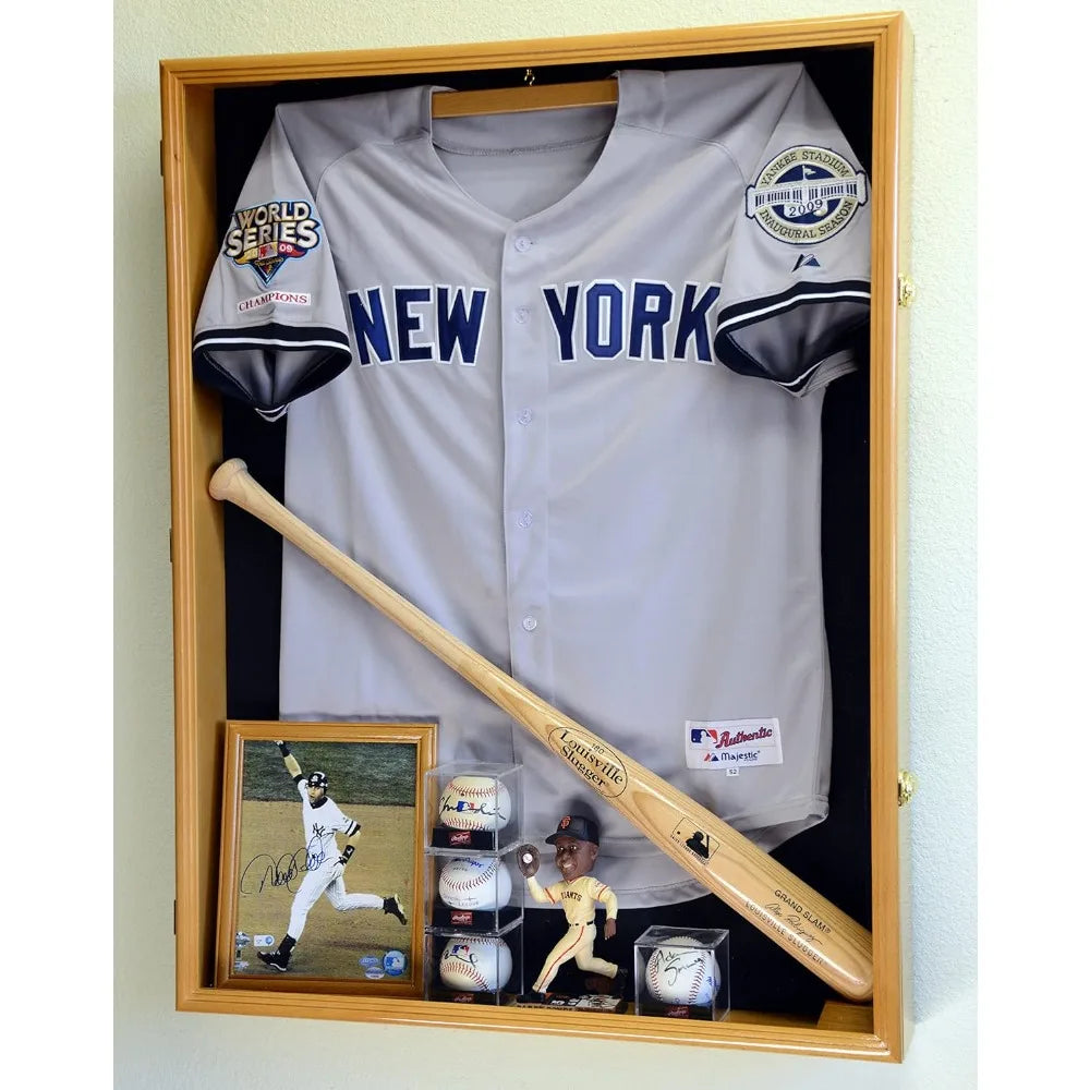 Extra Deep Jacket, Uniform, Jersey Shadow Box Display Case Cabinet w/98% UV Protection, Customized