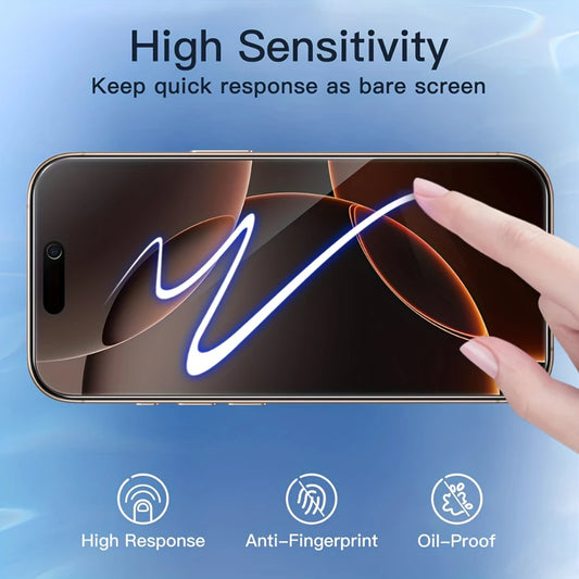 NNBILI 4Pcs Complete Coverage Tempered Glass Screen Protectors Designed For Various For iPhone 17 16 15 14 13 12 11Pro MAX Phone
