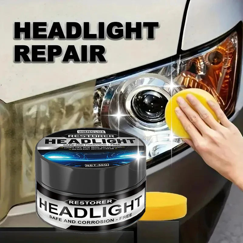 Car Headlight Restoration Polishing Kit - Scratch Remover and Oxidation Cleaning Repair Paste, Used for Polishing Car Headlights, Restoring Bright Shine