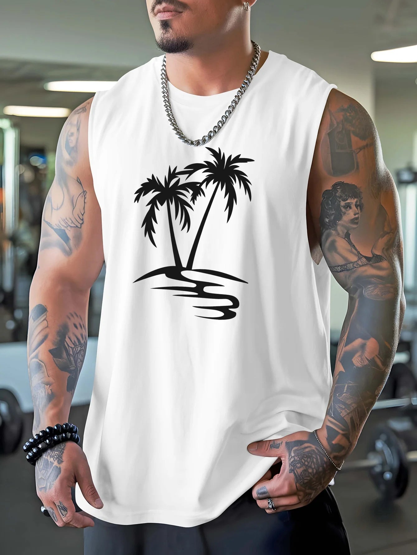 Outdoor loose sports vest for men, made of breathable and quick-drying fabric for summer.