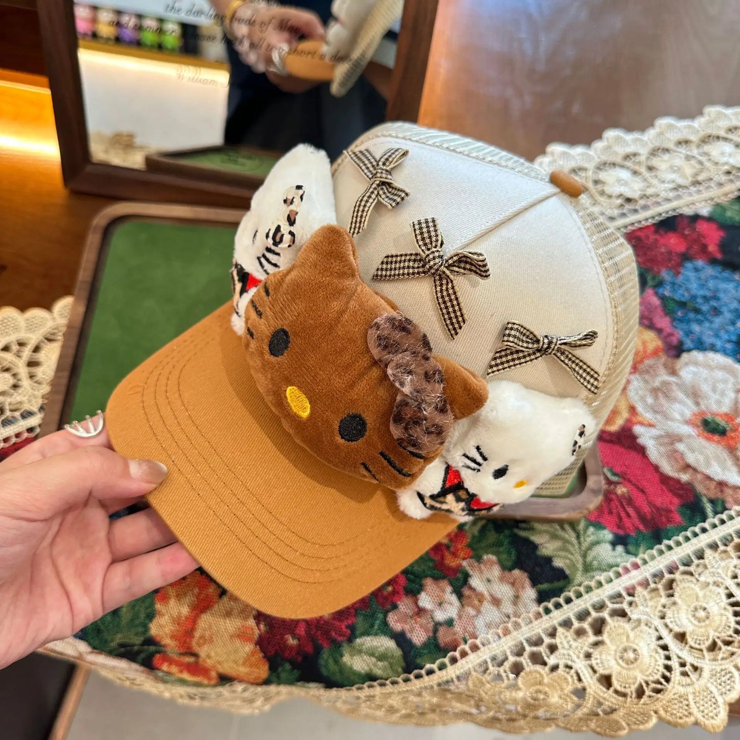 Officially Licensed Hello Kitty 2026 Adorable Bow Face Visor Cap- Breathable for All Seasons Snapback Closure for Sport