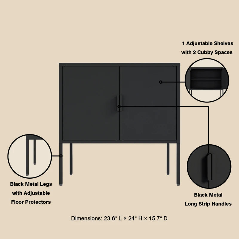 Alixeperss Store Accent Cabinet in Black