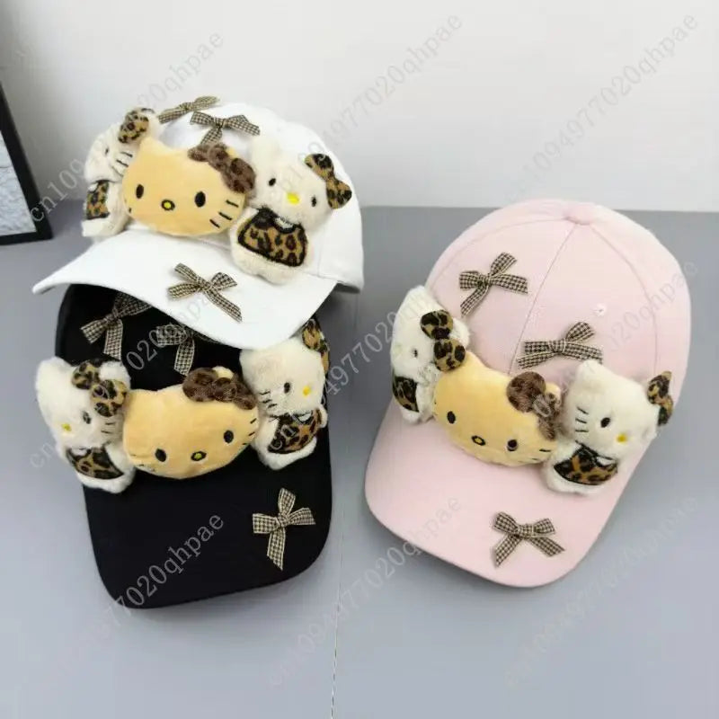 Officially Licensed Hello Kitty 2026 Adorable Bow Face Visor Cap- Breathable for All Seasons Snapback Closure for Sport