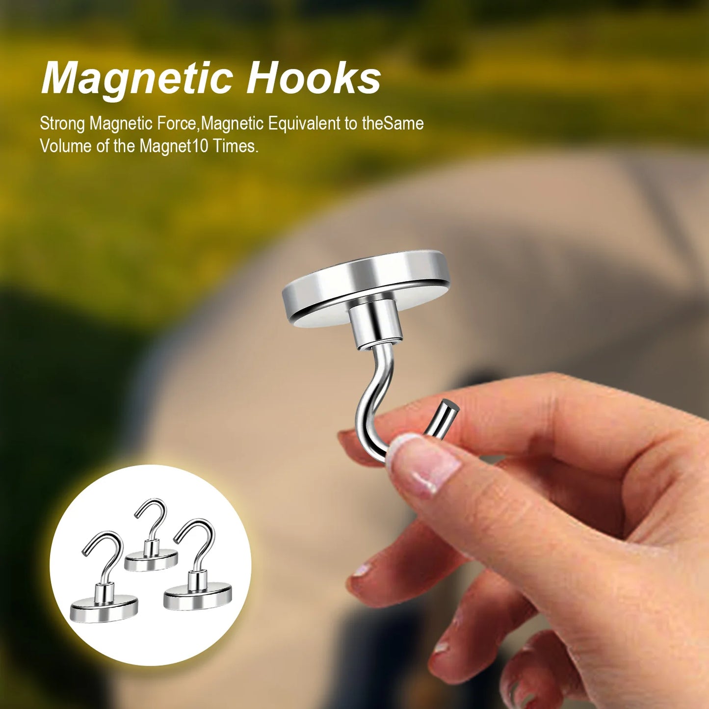 Magnetic Hooks Super Strong Magnets Neodymium Magnet Powerful Magnets Hanging Hooks for Bathroom Kitchen Organizers