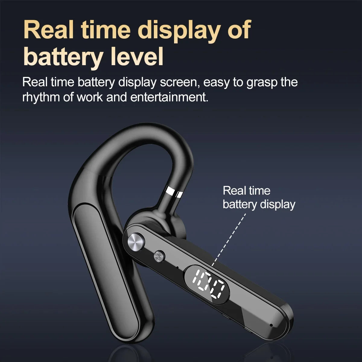 Wireless Bluetooth Headphones With Microphone Earphone AI Intelligent Noise Cancelling Handsfree Talk Headset Busines Driving