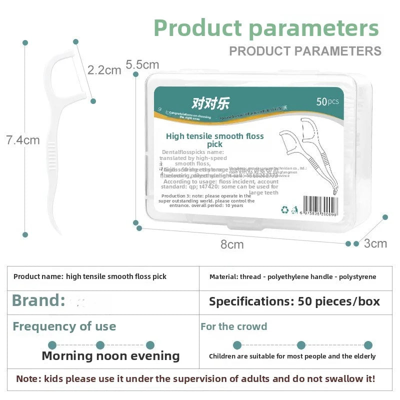High-tensile fine-grained dental floss stick disposable plastic toothpick dental floss portable dental floss box dental floss st