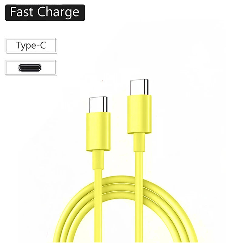 PD 60W USB C to USB Type C Cable Fast Charge Data Cable For Iphone 15 15Pro Huawei Samsung Xiaomi Data Line Black White 1M 2M 3M