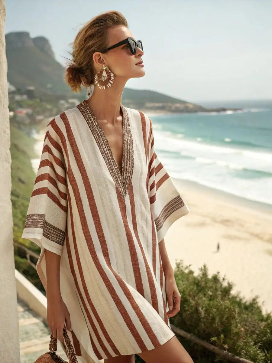 Women's 2025 Summer V-Neck Floral Print Loose Beach Dress, Casual Holiday Maxi Vestidos De Verano(72 characters)