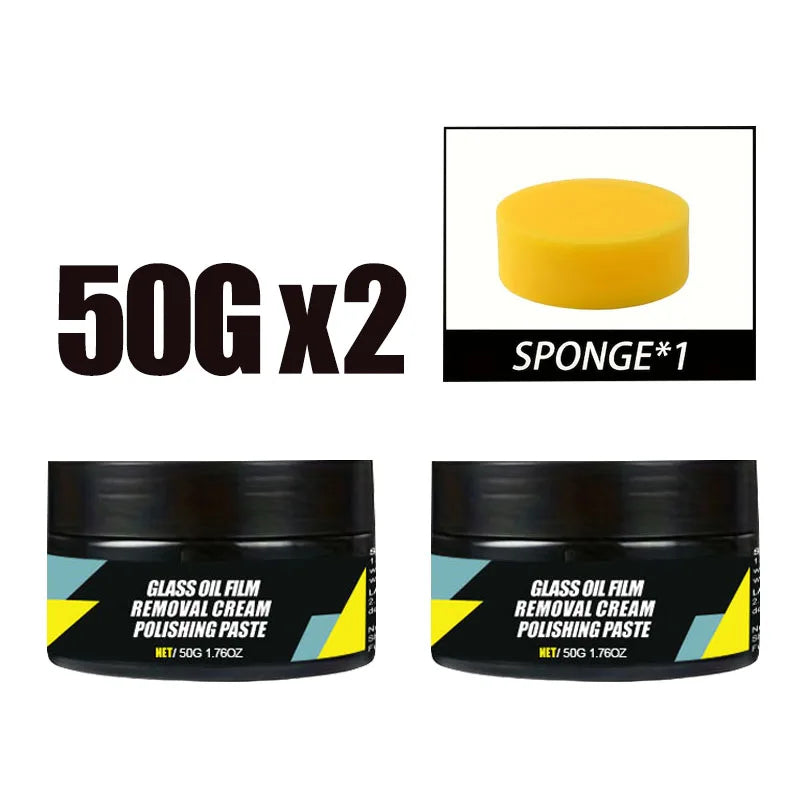 Car Glass Polis Oil Film Removal Paste Water Repellent Anti Rain for Windshield Rearview Glass Cleaning Hydrophobic Coating Kit