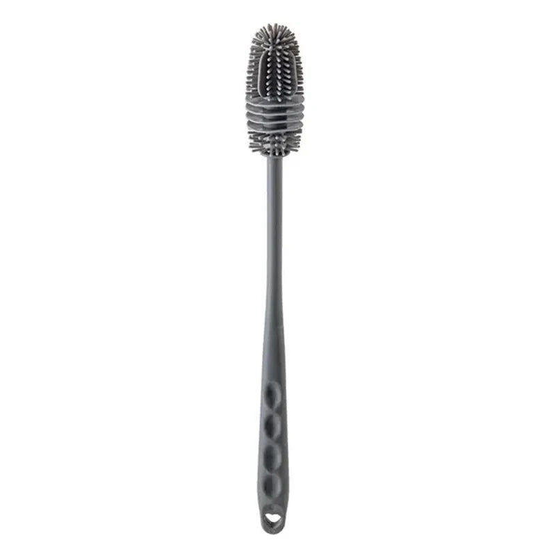 Silicone Milk Bottle Brush Cup Scrubber Glass Cleaner Kitchen Cleaning Tool Long Handle Drink Bottle Glass Cup Cleaning Brush