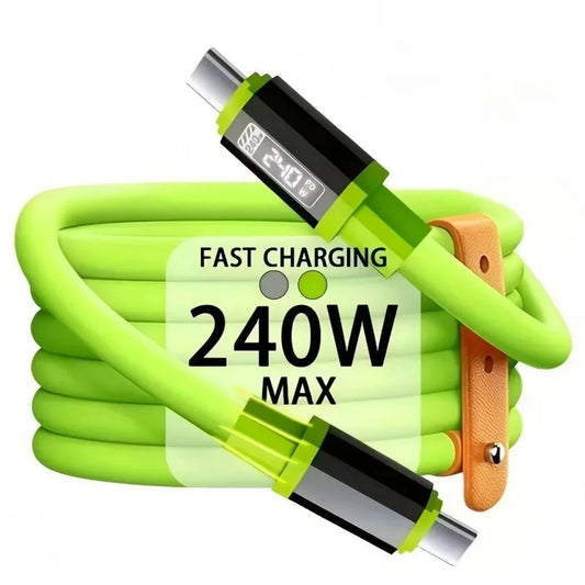 USB To Type C Data Cables 240W Fast Charge 6A USB-C Phones Chargers Cord For iPhone Xiaomi Huawei Samsung Cellphone Accessories