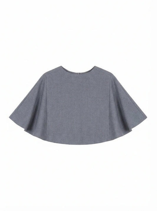 LIMO Minimalist Cape Jacket •2026 Trendy • Stand Collar • Cape Overlay • Tailored Silhouette  • Sophisticated Women’s Wear