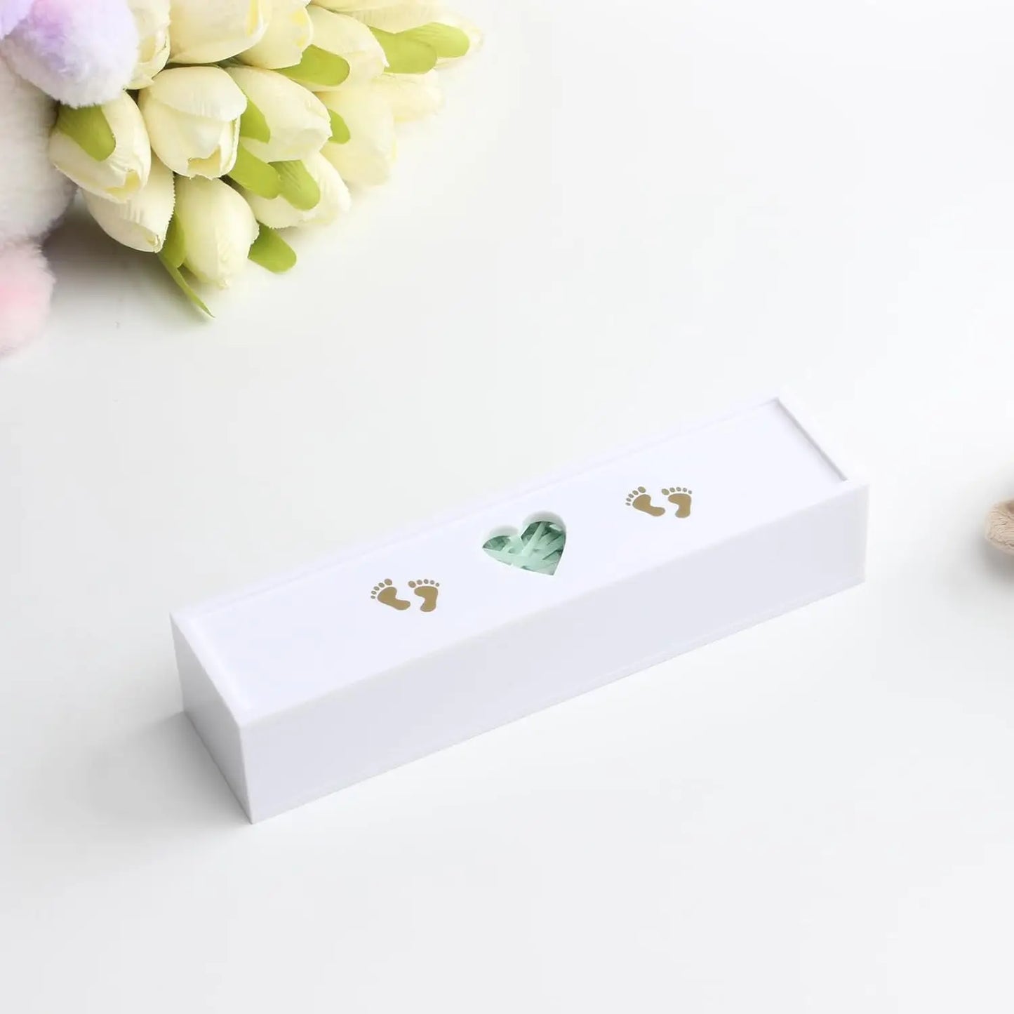 Pregnancy Test Keepsake Box Acrylic Announcement Gift Baby Memory Souvenir Collection for Husband Grandparents