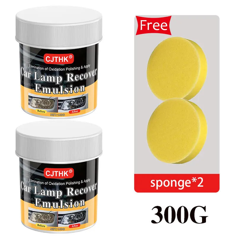 Car Headlight Restoration Polishing Kit - Scratch Remover and Oxidation Cleaning Repair Paste, Used for Polishing Car Headlights, Restoring Bright Shine