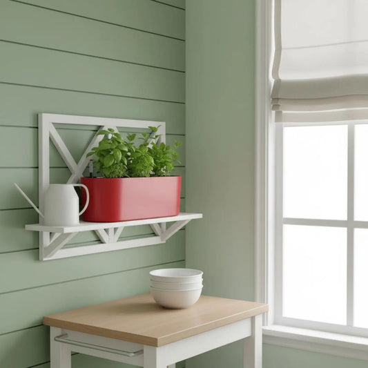 Rectangular Flower Pot with Legs Wall-Mountable Rectangular Hanging Planter Hanging Railing Planter Minimalist Design for Office