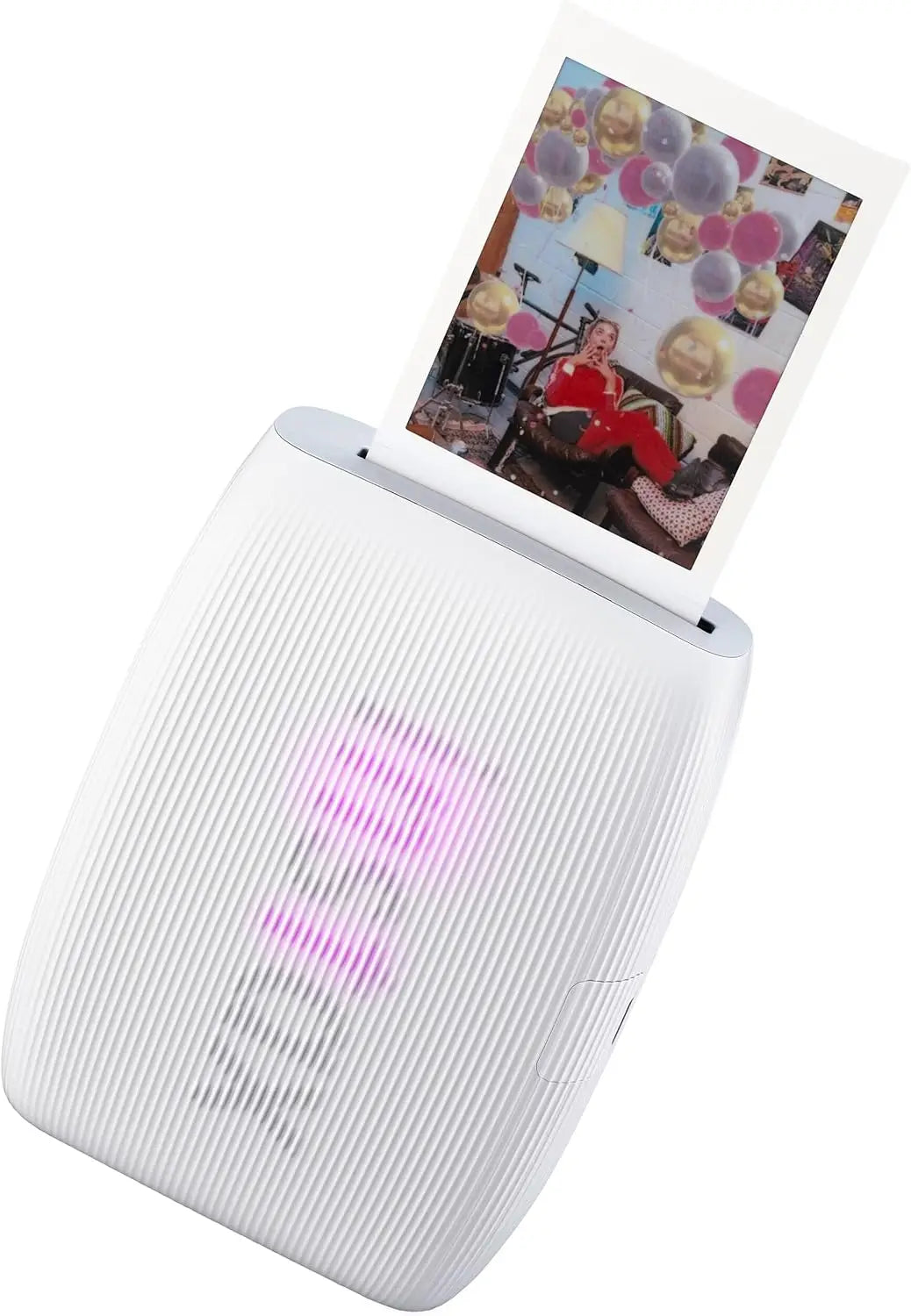 Smartphone Printer Bundle with 20 Sheets, Album, Desk Frames & Stickers in Clay White