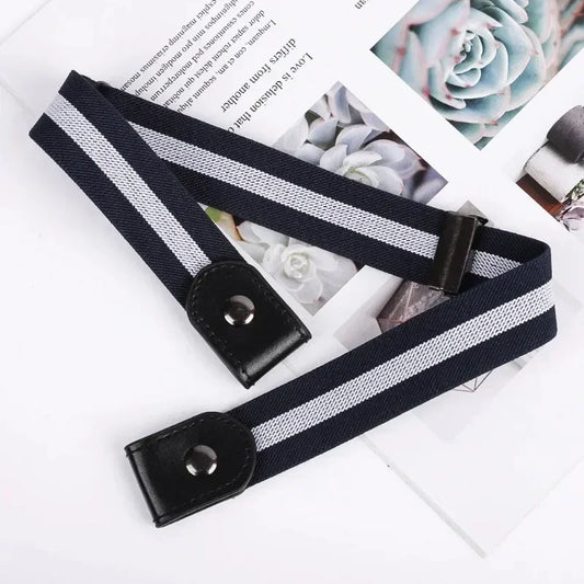 2024 Canvas Adjustable Elastic Waist Band Invisible Belt Buckle-Free Belts for Women Men Jean Pants Dress No Buckle Easy To Wear