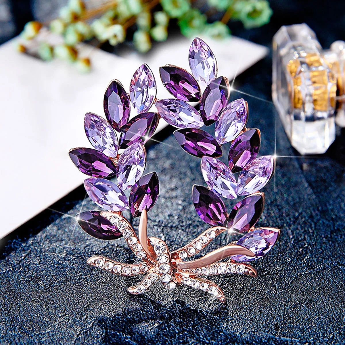 Cute butterfly brooch for women, sparkling and vibrant with forest style design, daily wear brooch accessories