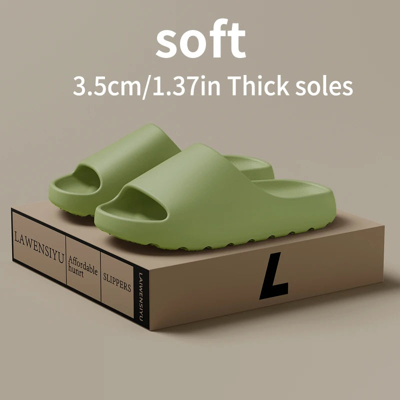 Coconut Slippers Cloud Thick-soled Sandals Summer Fashion Soft Bottom Beach Men Slippers Women's Sandals EVA Slides