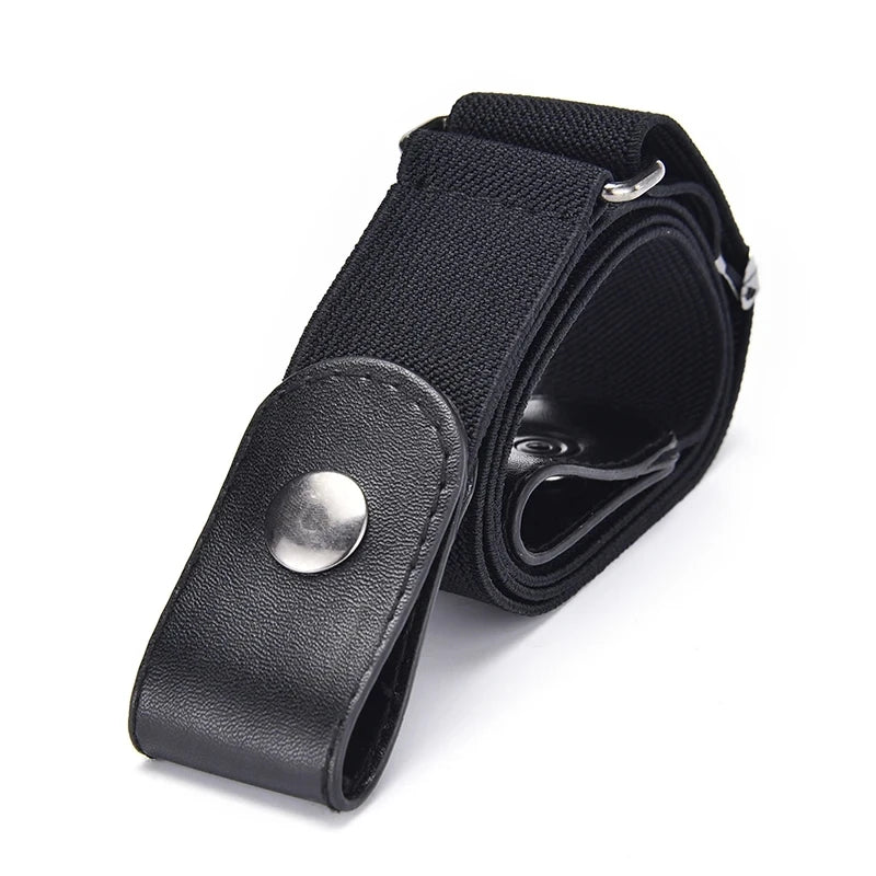 1pc Stretch Elastic Waist Belt Buckle-Free for Jeans Dresses Women Men No Bulge No Hassle Comfortable Fit Waist Belt
