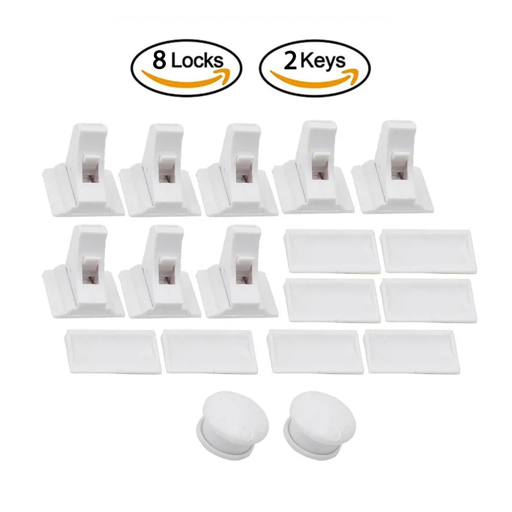Drawer Latch Cabinet Door Magnetic Child Safety Lock Limiter Children Protection Baby Safety Lock Invisible Lock Kids Security