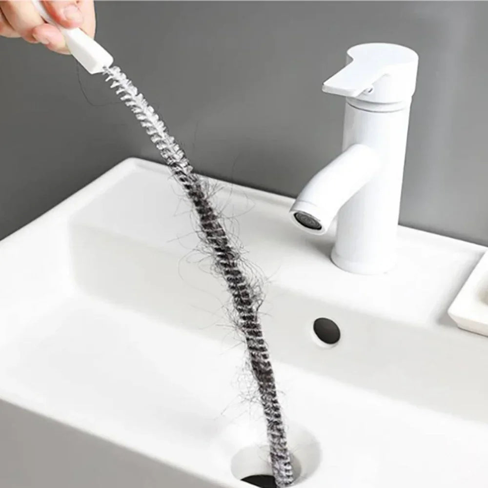 1Pcs Sink Drain Cleaning Brush Drain Clog Remover Bendable Sink Overflow Sewer Drain Brush For Bathroom Kitchen