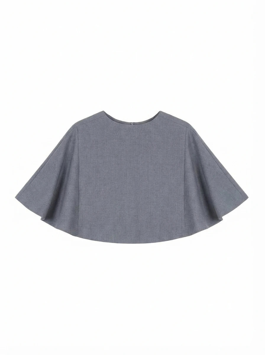 LIMO Minimalist Cape Jacket •2026 Trendy • Stand Collar • Cape Overlay • Tailored Silhouette  • Sophisticated Women’s Wear
