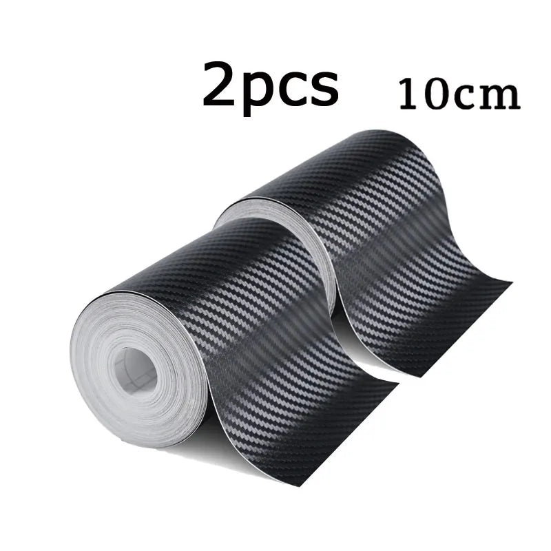 1-5m Nano Carbon Fiber Car Tape Sticker Door Mirror Protector Strip Waterproof Adhesive Protective Film DIY Accessory