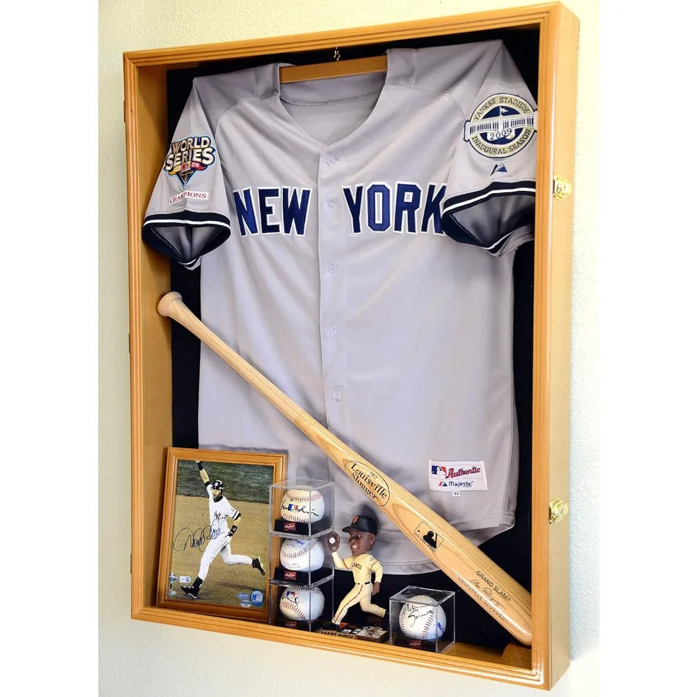 Extra Deep Jacket, Uniform, Jersey Shadow Box Display Case Cabinet w/98% UV Protection, Customized