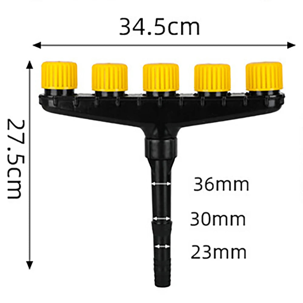 3/4/5/6-head garden sprayer multi-head spray nozzle with adjustable water volume, suitable for watering lawns plants