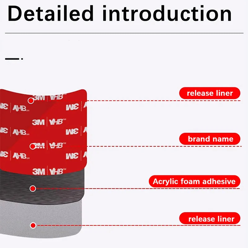 3M Double-sided Adhesive Tape - For Household Use and Vehicle Applications - High Strength and Strong Adhesion