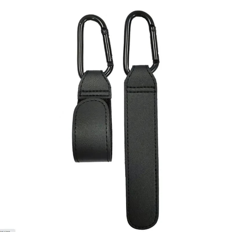 Wholesale 2pcs PU Leather Baby Stroller Hook for Pram Rotate 360 Degree Rotatable Cart Organizer Pram Hook Stroller Accessories
