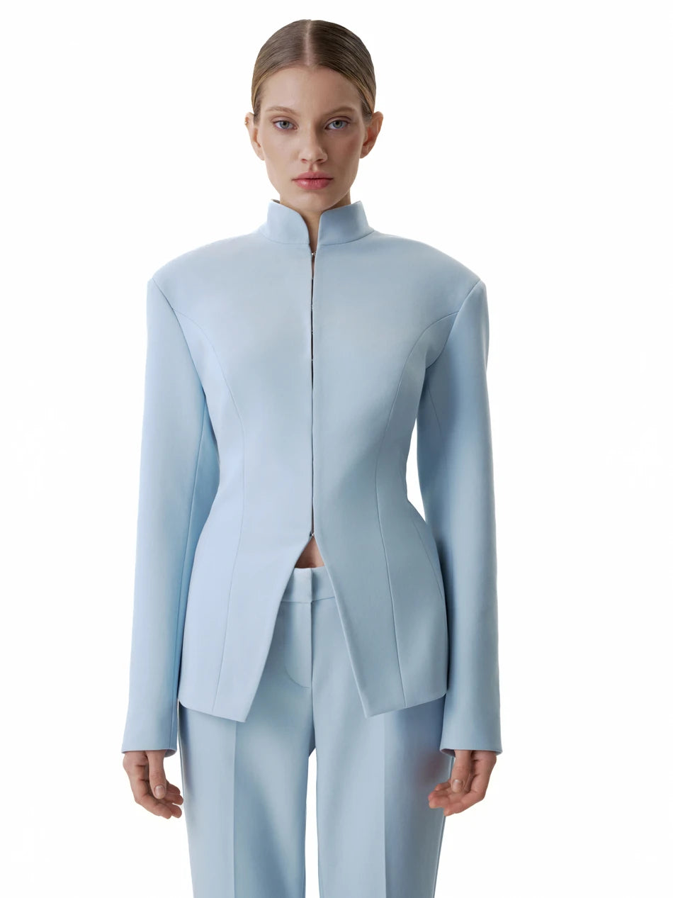 LIMO Minimalist Cape Jacket •2026 Trendy • Stand Collar • Cape Overlay • Tailored Silhouette  • Sophisticated Women’s Wear