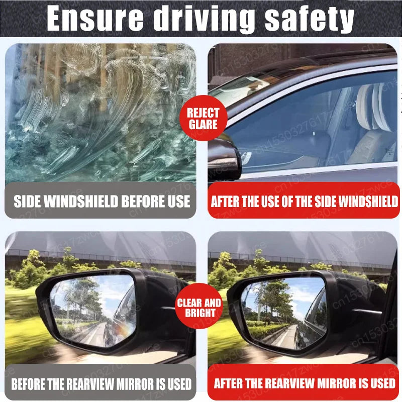 Car Glass Polis Oil Film Removal Paste Water Repellent Anti Rain for Windshield Rearview Glass Cleaning Hydrophobic Coating Kit