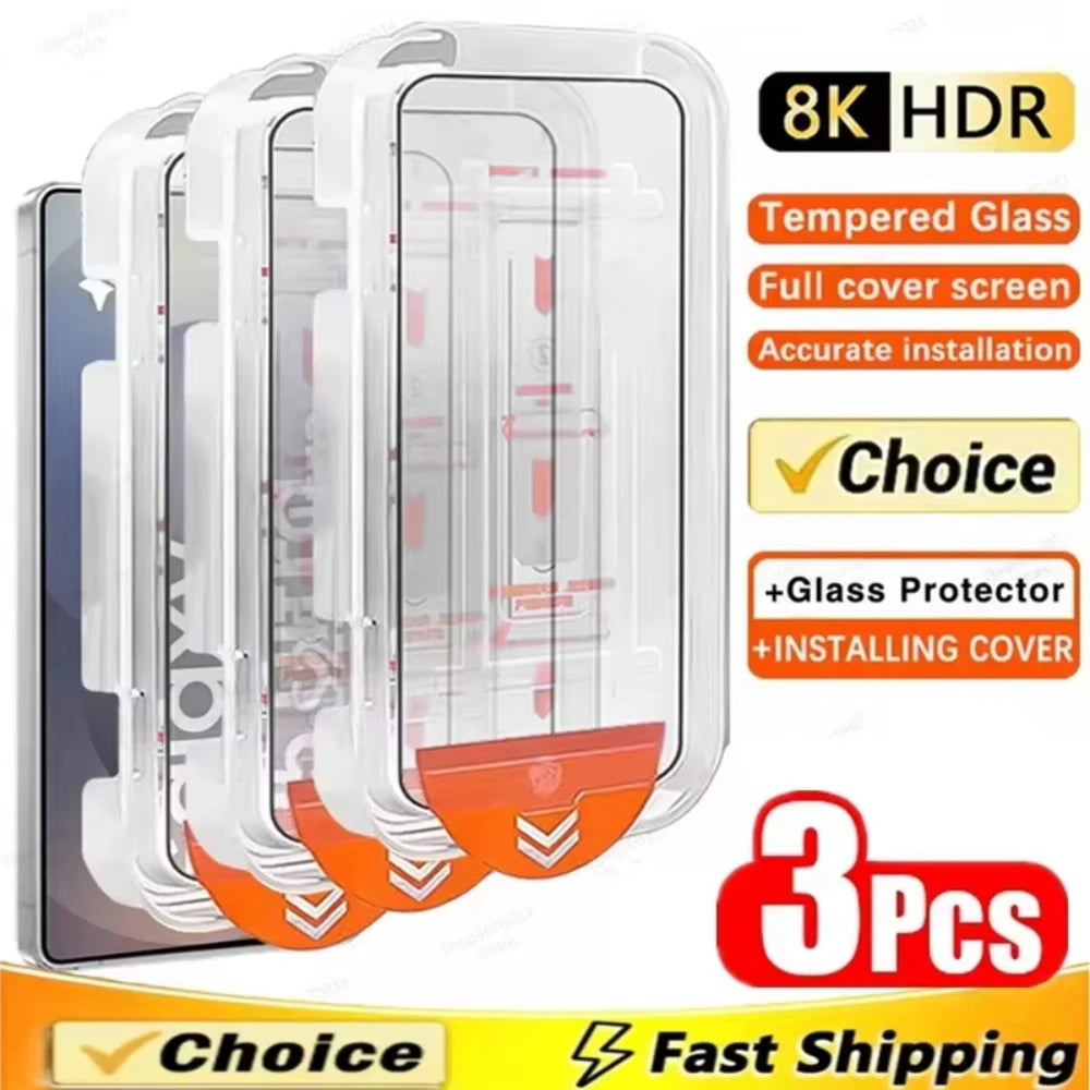 3Pcs Dust Free Easy Installation Screen Protector For iPhone 17 Pro Max  16 Pro Max 17Air HD Tempered Glass Anti-scratch Films