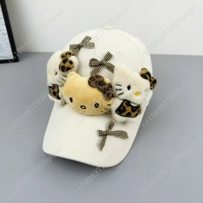 Officially Licensed Hello Kitty 2026 Adorable Bow Face Visor Cap- Breathable for All Seasons Snapback Closure for Sport