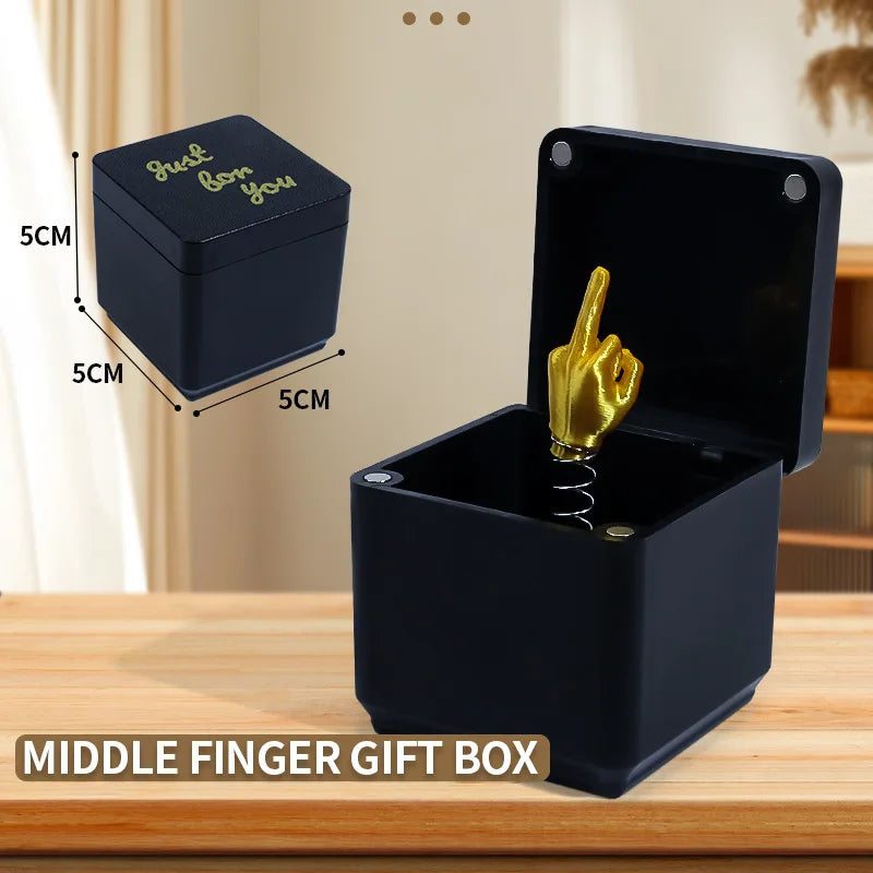 Christmas Interesting Prank Gift Middle Finger in Box Christmas Box Funny Creative Gifts Office Desk Decoration 2026 Gift