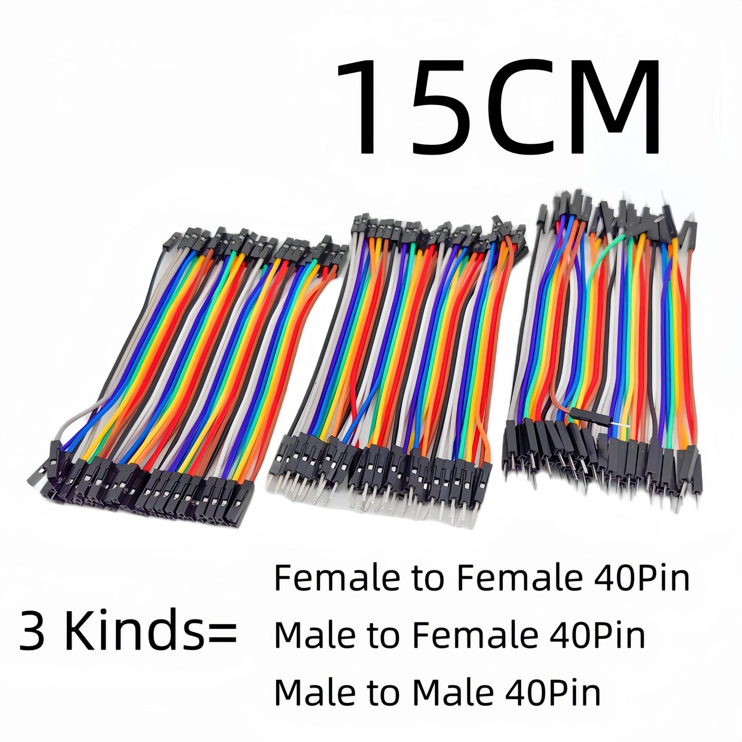 40-120pcs Dupont Line 10CM 20CM 30CM 40Pin Male to Male + Male to Female Female to Female Jumper Wire Dupont Cable for  DIY KIT
