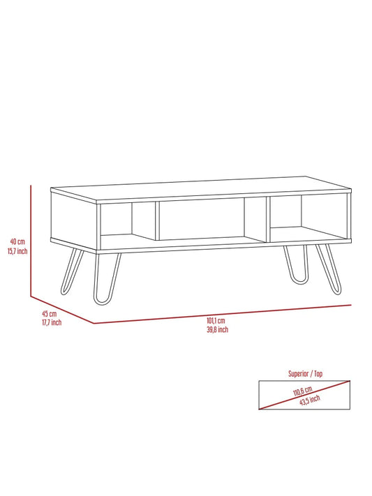 Coffee Table, Four Legs, Two Shelves, Espresso