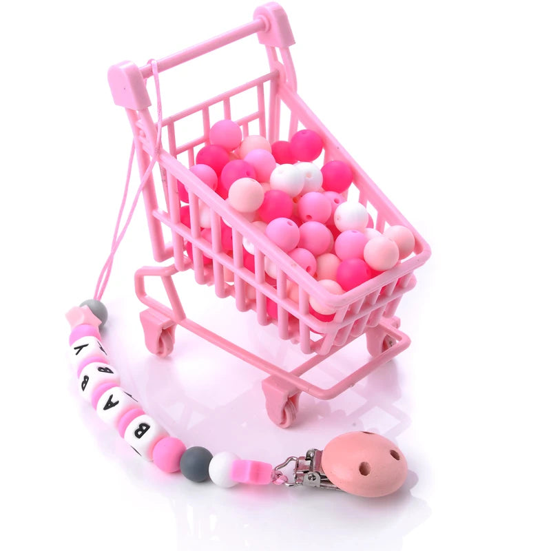 Clearance_50Pcs/Lot 12mm Baby Teether Silicone Beads Round Silicone Bead Accessories for DIY Newborn Pacifier Chain Bracelet Che