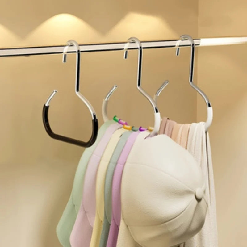 5pcsVersatile Manganese Steel Round Hook - Perfect for Hats, Ties, Scarves & Bags, Strong Load-Bearing, Non-Deformable