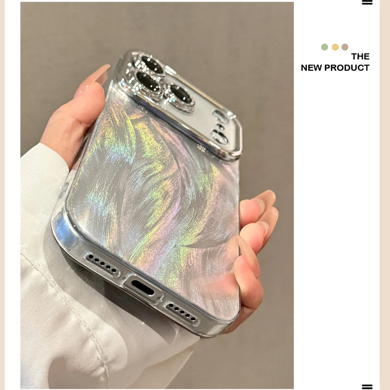 Luxury Glitter Laser Phone Case For iPhone 16 13 15 14 12 11 17 Air Pro Max 7 8 Plus Lens Protector Shockproof Bumper Back Cover