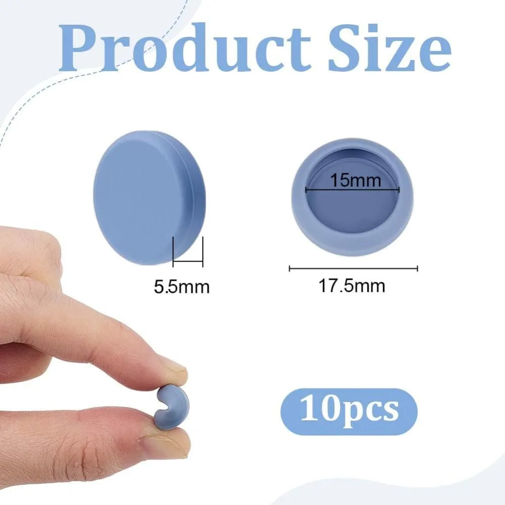 10Pcs Gray Button Covers for Jeans Suitable for 15mm Button TPU Cover Shirt Buttons Cover Aviod Shirt Holes for Jeans Buttons