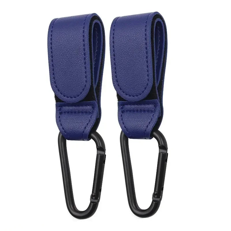 Wholesale 2pcs PU Leather Baby Stroller Hook for Pram Rotate 360 Degree Rotatable Cart Organizer Pram Hook Stroller Accessories
