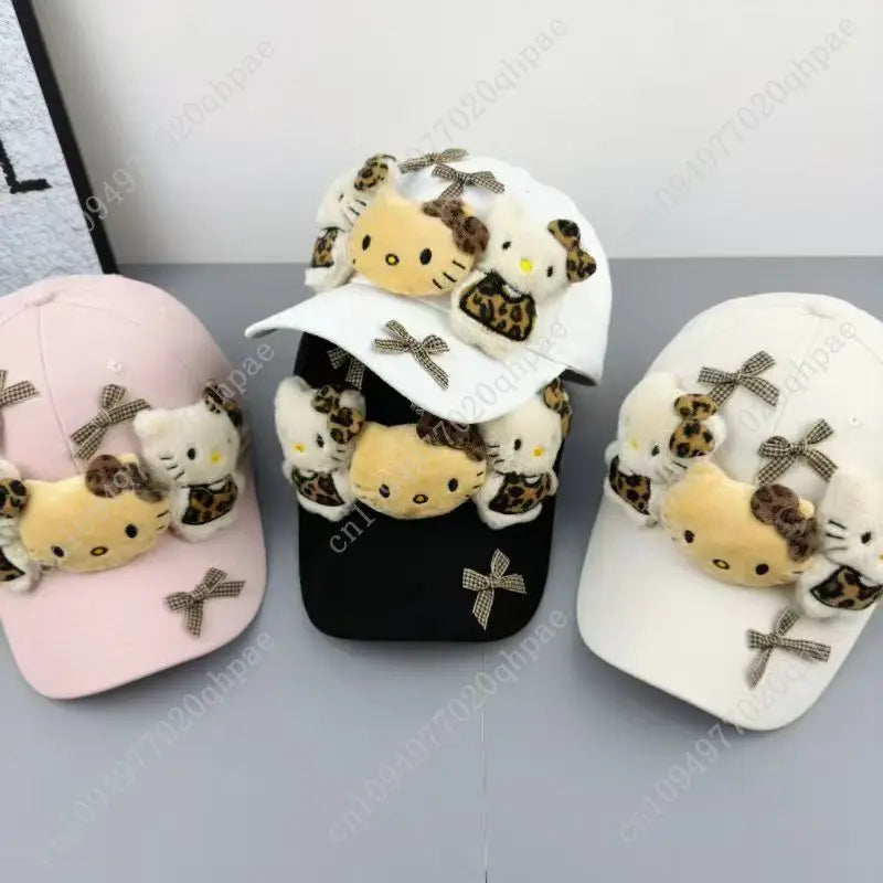 Officially Licensed Hello Kitty 2026 Adorable Bow Face Visor Cap- Breathable for All Seasons Snapback Closure for Sport